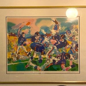 Leroy Neiman New York Giants versus Denver Broncos 1987 Super Bowl